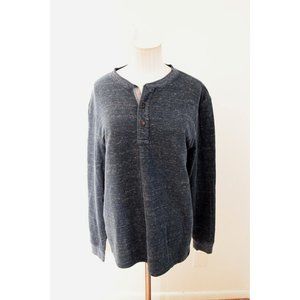 Faherty Dark Blue Henley Shirt